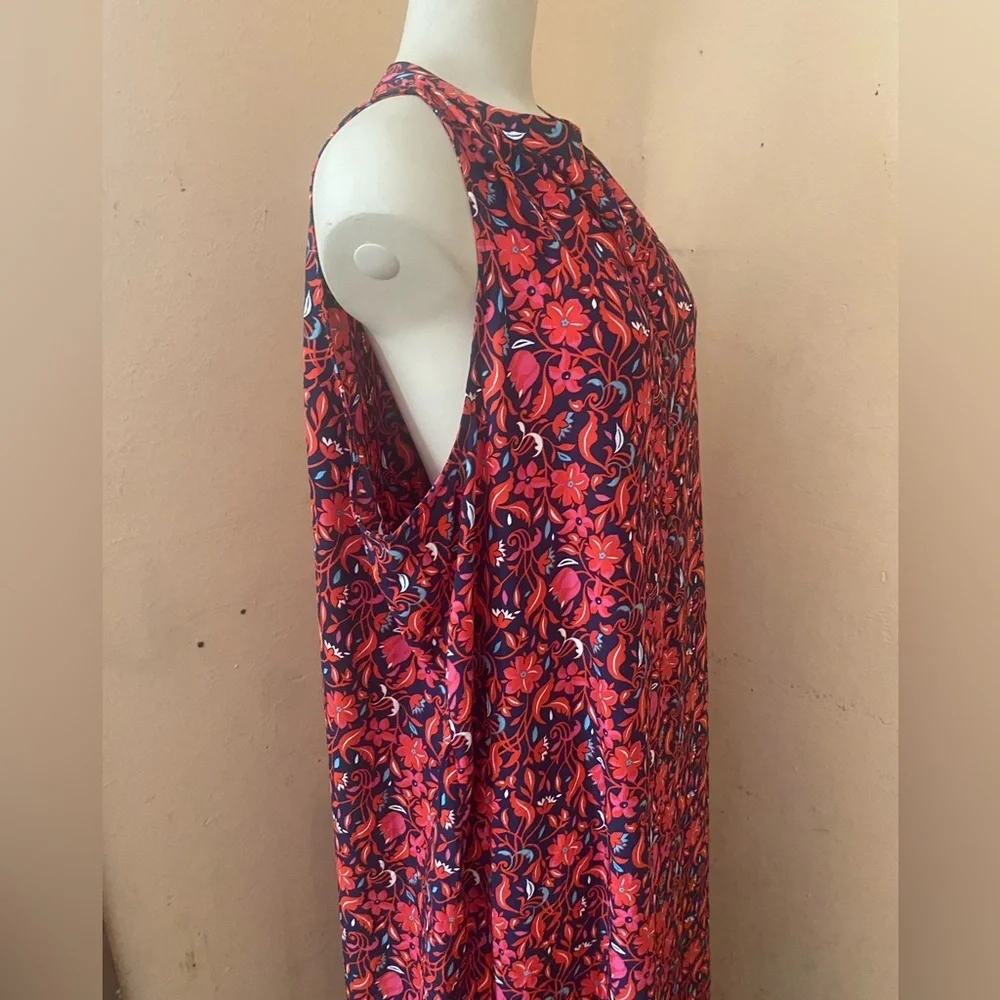 Ann Taylor Red and Blue Floral Dress - Picture 6 of 12